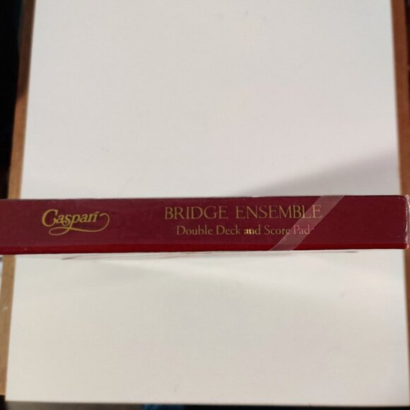 Vtg Caspari Bridge Ensemble Playing Cards Gift Set Waterlilies Claude Monet NOS - Picture 6 of 9